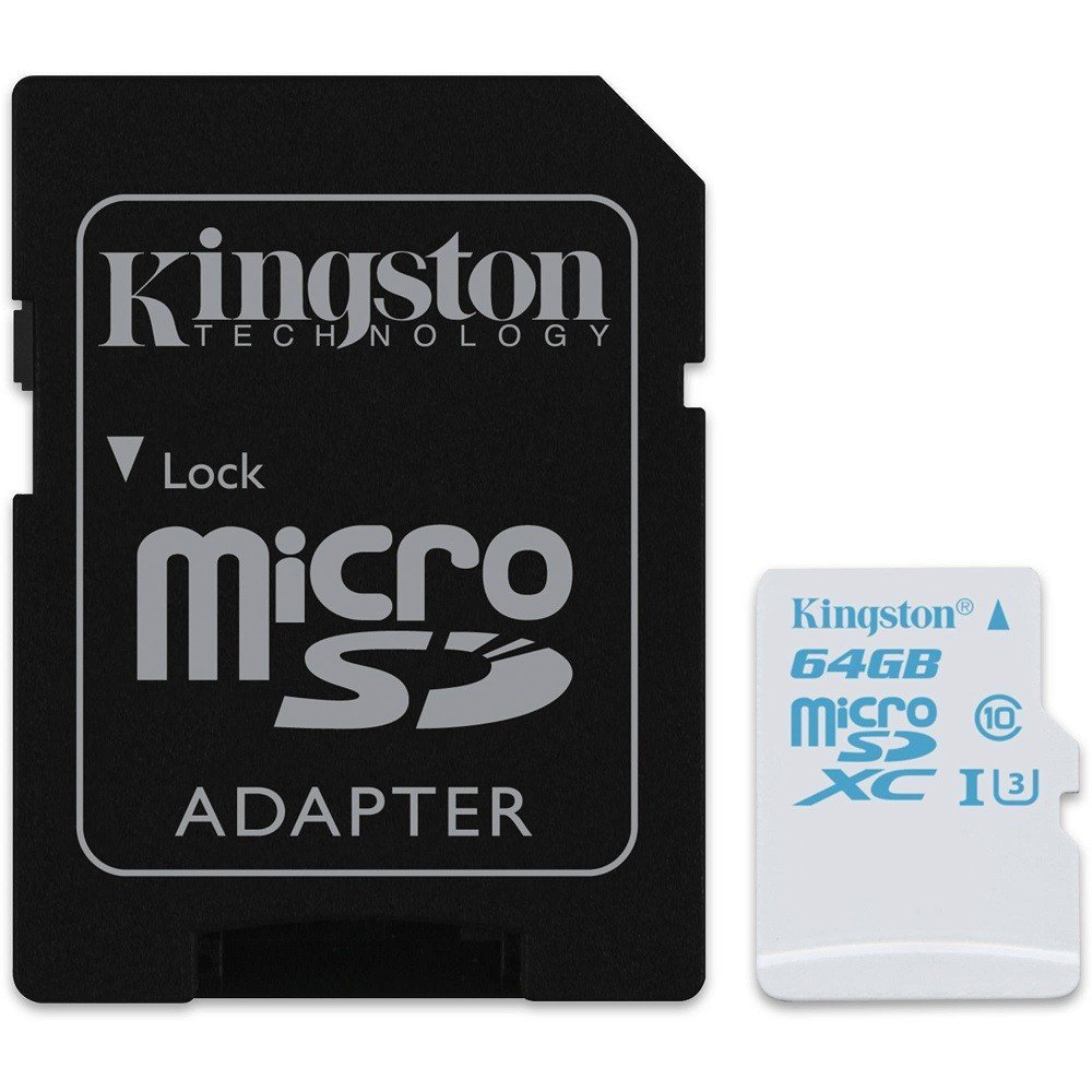 Карта памет Kingston microSDXC Action Camera Class 10 U3 - 64GB