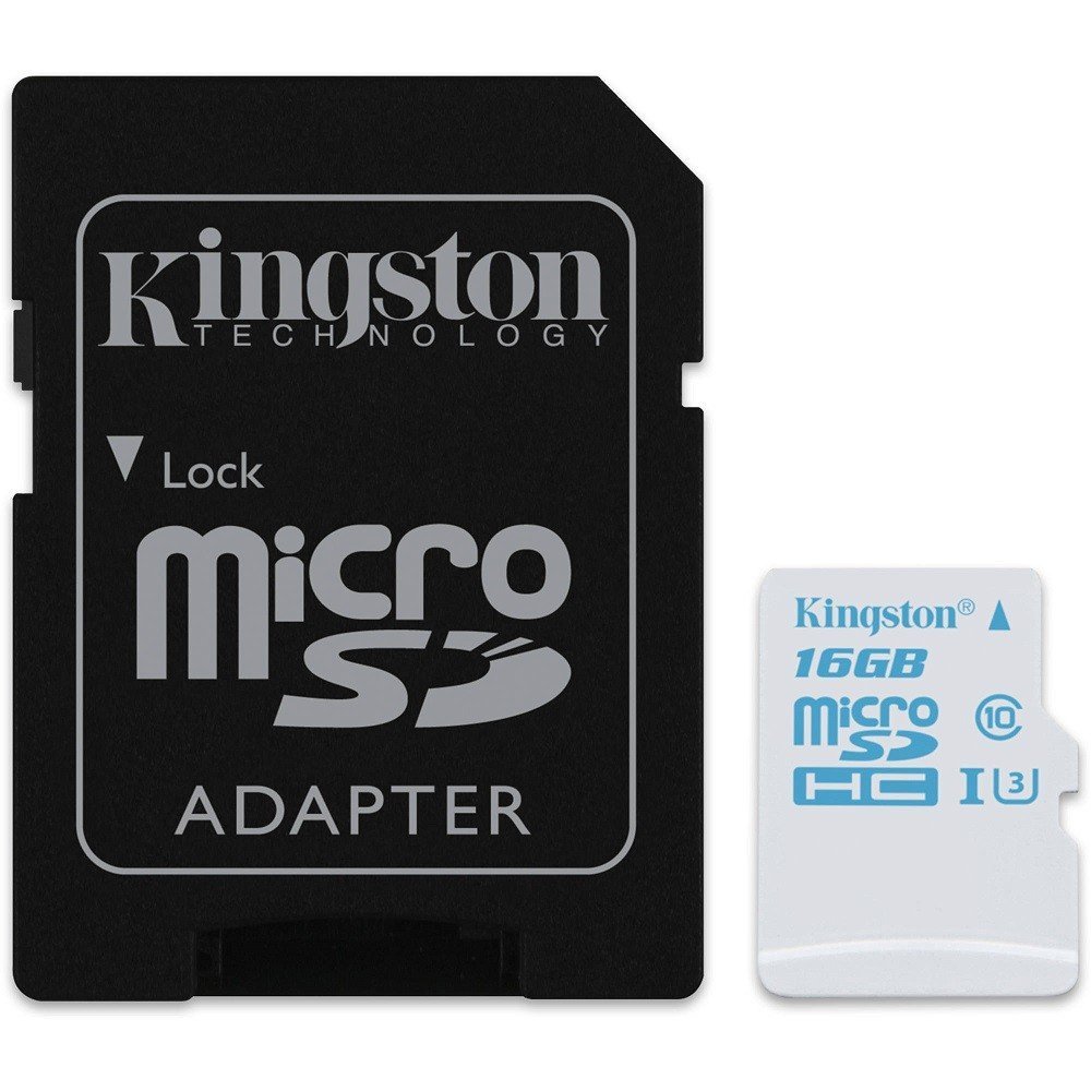 Карта памет Kingston microSDHC Action Camera Class 10 U3 - 16GB