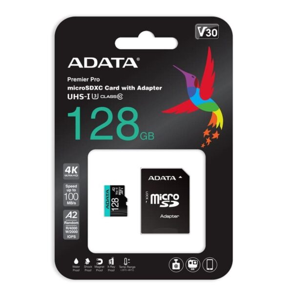 Карта памет Adata Premier Pro Micro SD U3 V30 128GB